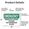 Signmission Remote Pull Station For Hood Fire Suppression Emergency Sign, Aluminum, 18in W x 12in L, 2PK OS-2PACK-EM-A-1218-L-10417 - alternate 7